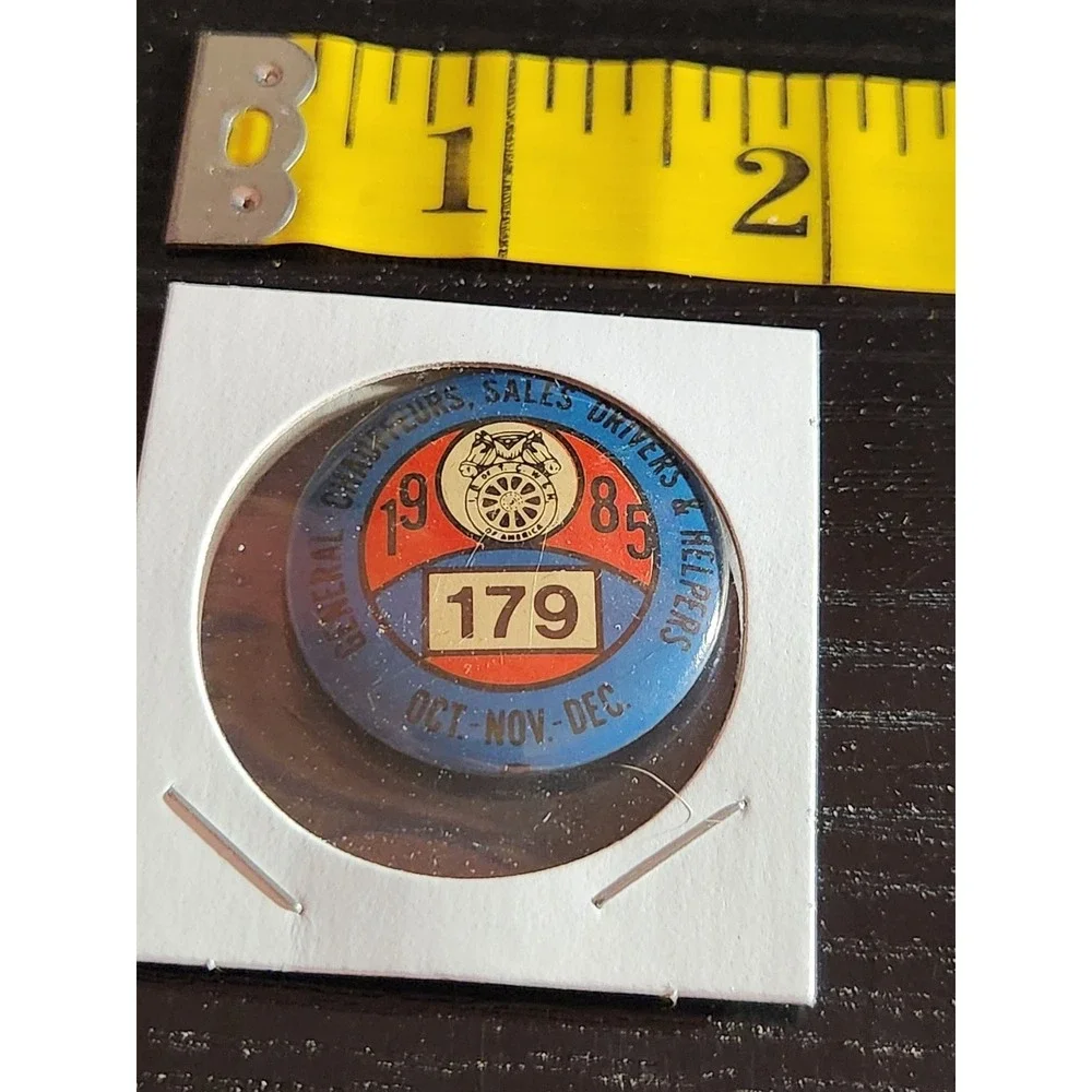 Teamsters Local 179 Pinback Button 1985 1.25